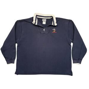 Walt Disney World Mickey Embroidered Vintage 90s 1/4 Zip Pullover Womens Size XL